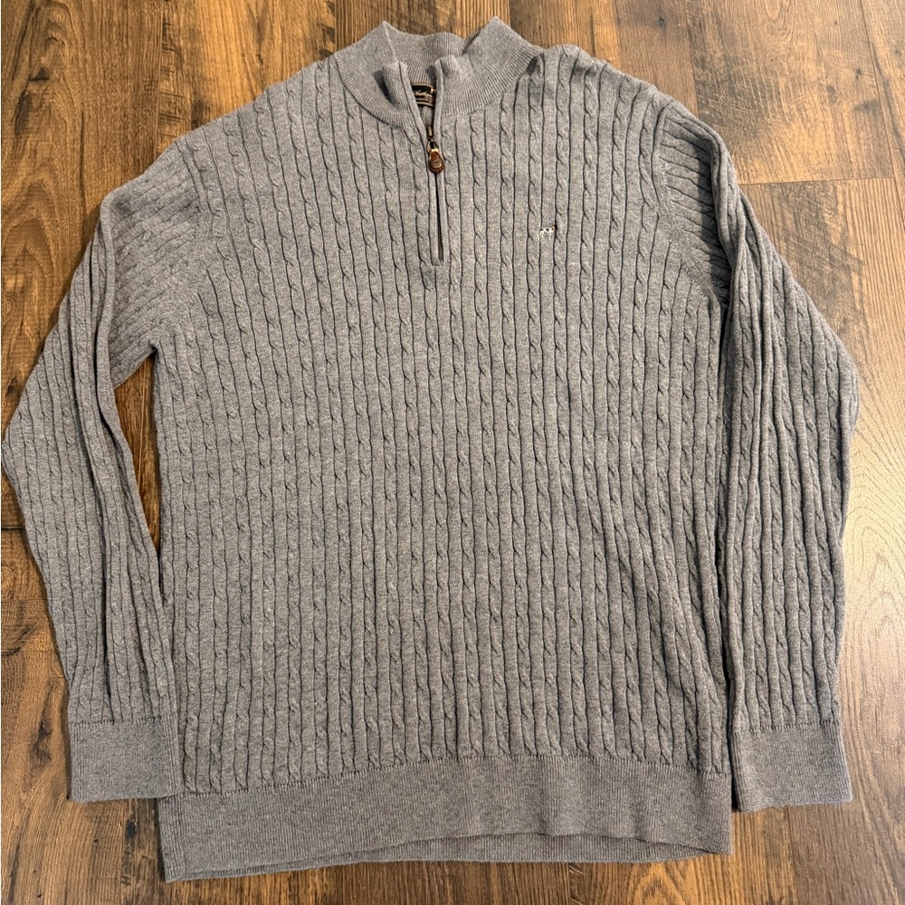 Southern Point Co Sweater Men’s XL Gray 1/4 Zip Pullover Hayward Zip